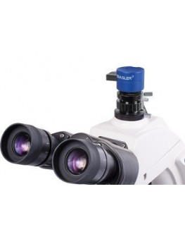 Caméra Basler Microscopy pulse sur microscope
