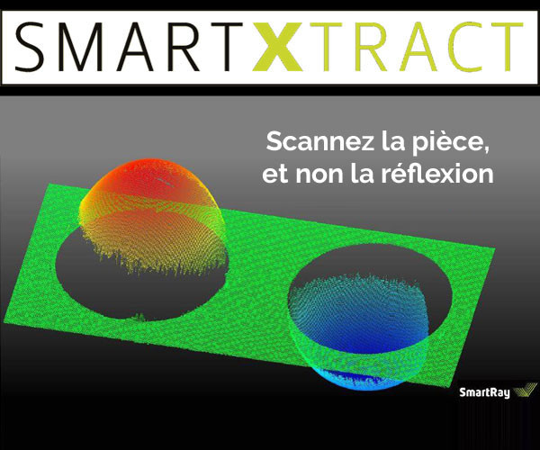 SmartRay lance SmartXtract pour le scan 3D de surfaces réfléchissantes