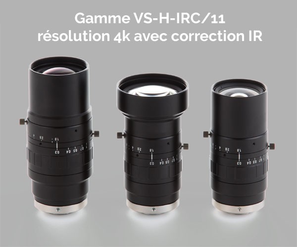 Nouveaux objectifs 12MP 1.1" avec correction IR