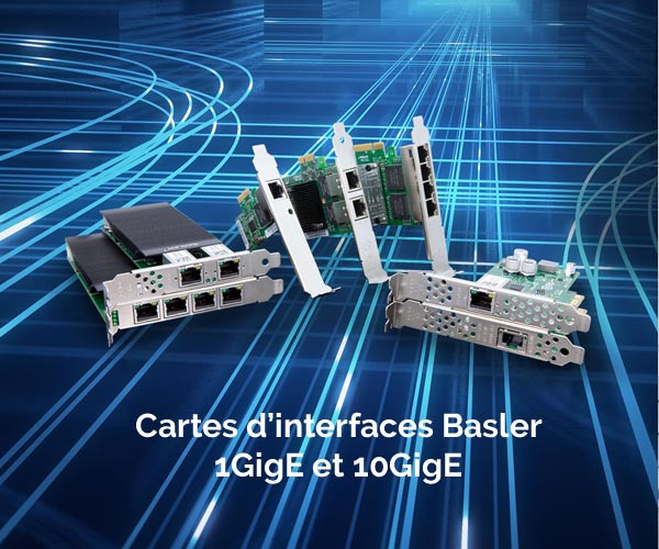 Basler présente de nouvelles cartes d'interface 1GigE et 10GigE