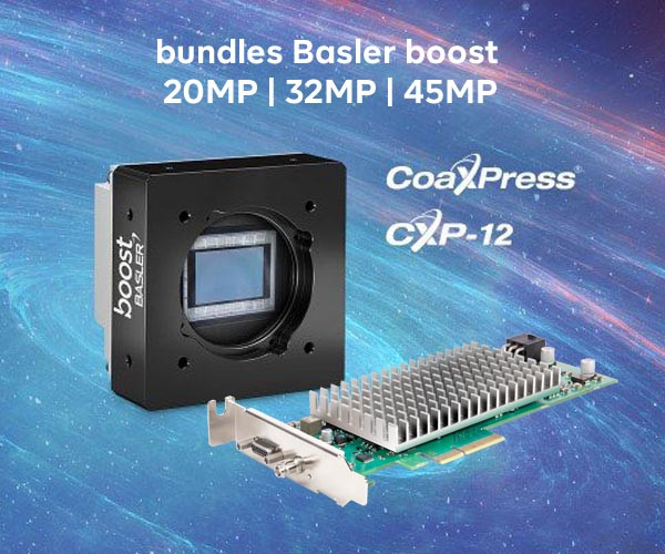 Les caméras Basler boost HR sont disponibles en bundle caméra-carte