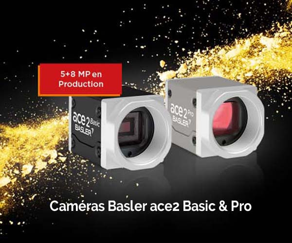 Mise en production des caméras Basler ace2  5MP et 8MP (4K)
